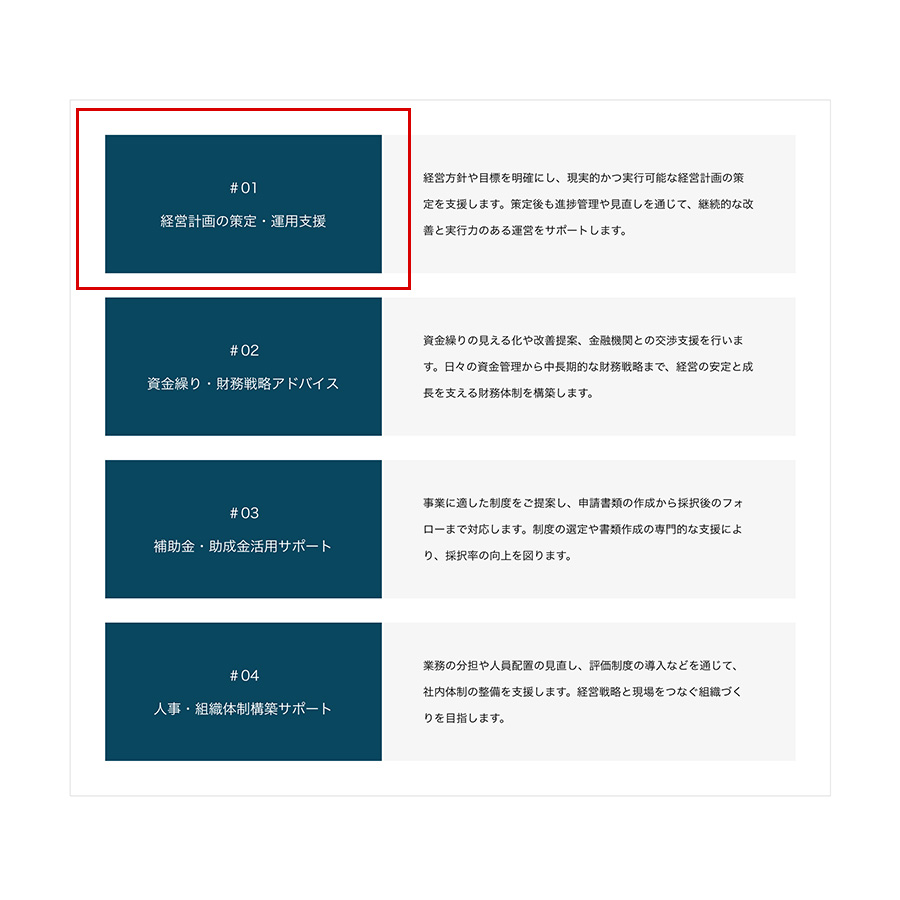 変更箇所イメージ「カード型リスト」